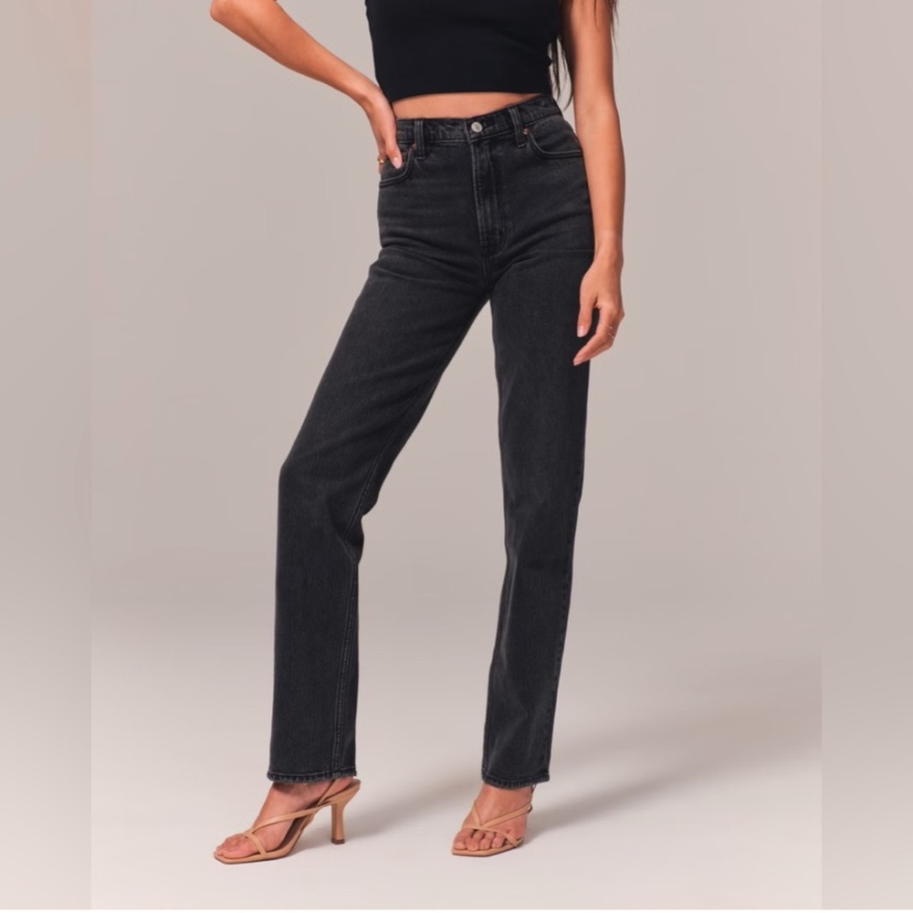 Abercrombie&Fitch Ultra High Rise The 90s Straight Jean Black Size 29/8R